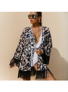  Blue Panther Beach szett - Egyrészes alakformáló fürdőruha + strandkimonó