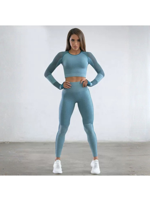 Magnifiqua  Hosszú Ujjú, Fitness edzőszett (világoskék)