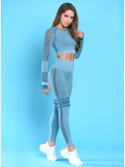 Magnifiqua  Hosszú Ujjú, Fitness edzőszett (világoskék)