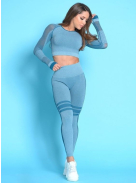 Magnifiqua  Hosszú Ujjú, Fitness edzőszett (világoskék)