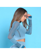 Magnifiqua  Hosszú Ujjú, Fitness edzőszett (világoskék)