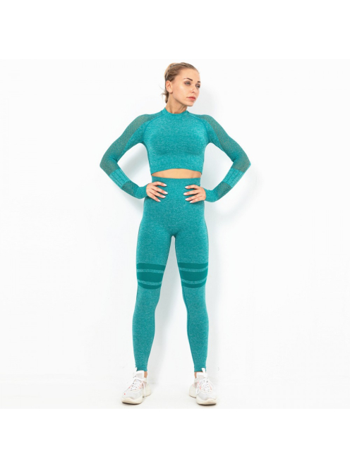 Magnifiqua  Hosszú Ujjú, Fitness edzőszett (sötétzöld)