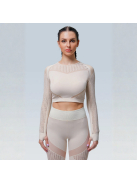 Second Skin  Hosszú Ujjú, Fitness edzőszett (bézs)