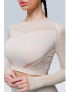 Second Skin  Hosszú Ujjú, Fitness edzőszett (bézs)