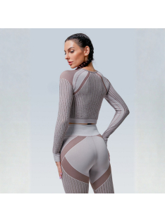 Second Skin  Hosszú Ujjú, Fitness edzőszett (karamell)