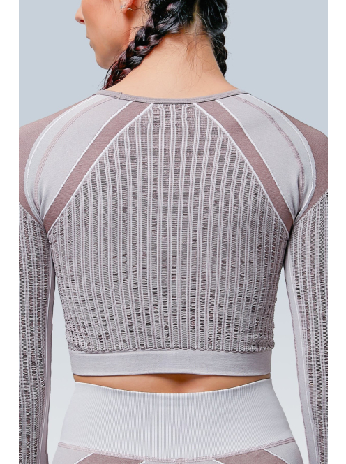 Second Skin  Hosszú Ujjú, Fitness edzőszett (karamell)