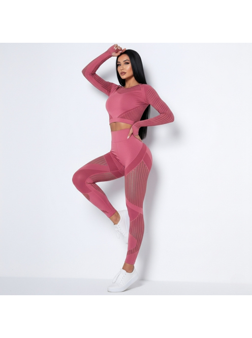 Second Skin 2 részes hosszú ujjú edzőszett (gorogdinnye)