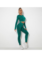 Second Skin  Hosszú Ujjú, Fitness edzőszett (smaragdzöld)