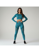 Second Skin  Hosszú Ujjú, Fitness edzőszett (smaragdzöld)