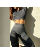 Second Skin  Hosszú Ujjú, Fitness edzőszett (sötétszürke)