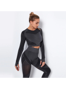 Second Skin  Hosszú Ujjú, Fitness edzőszett (sötétszürke)