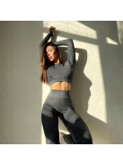 Second Skin  Hosszú Ujjú, Fitness edzőszett (sötétszürke)