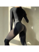 Second Skin  Hosszú Ujjú, Fitness edzőszett (sötétszürke)