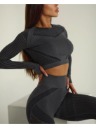 Second Skin  Hosszú Ujjú, Fitness edzőszett (sötétszürke)