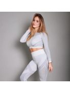 Second Skin  Hosszú Ujjú, Fitness edzőszett (világosszürke)