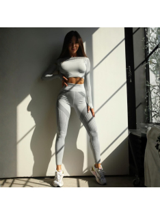   Second Skin  Hosszú Ujjú, Fitness edzőszett (világosszürke)