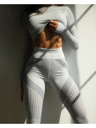 Second Skin  Hosszú Ujjú, Fitness edzőszett (világosszürke)