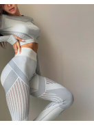 Second Skin  Hosszú Ujjú, Fitness edzőszett (világosszürke)