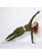 Second Skin 2 részes hosszú ujjú edzőszett (olivazöld)