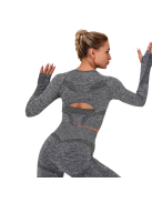 Warrior 2 részes technikai Hosszú Ujjú, Fitness edzőszett (grafitszürke)