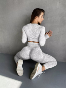 ShapeShifter fitnesz szett, két részes női sport szett (silver haze)