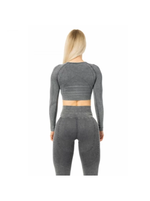 OnDuty női Fitness Edzőszett | Leggings & Hosszú Ujjú, Fitness felső (antracit)
