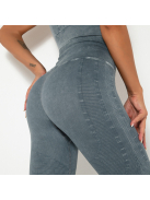 OnDuty női Fitness Edzőszett | Leggings & Hosszú Ujjú, Fitness felső (kékesszürke)