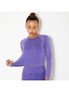 OnDuty női Fitness Edzőszett | Leggings & Hosszú Ujjú, Fitness felső (orgonalila)