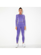 OnDuty női Fitness Edzőszett | Leggings & Hosszú Ujjú, Fitness felső (orgonalila)