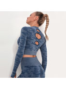  Army Blue, 2 részes terepmintás női edző szett  (pasztell kék)