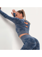  Army Blue, 2 részes terepmintás női edző szett  (pasztell kék)