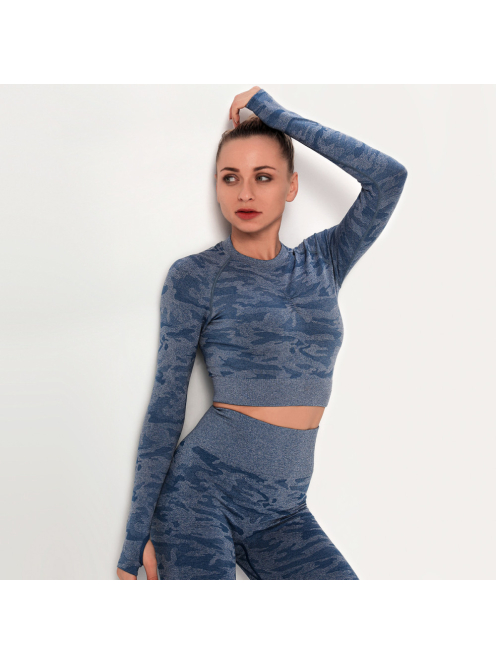  Army Blue, 2 részes terepmintás női edző szett  (pasztell kék)