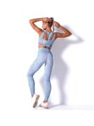 Racerback alakformáló fitnesz szett (kék)