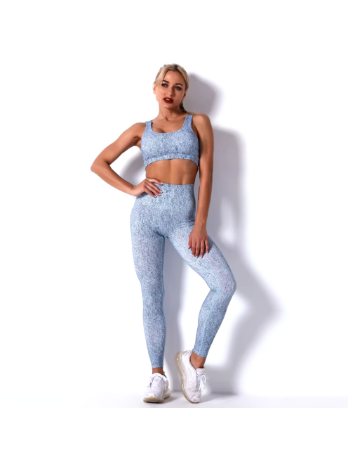 Racerback alakformáló fitnesz szett (kék)