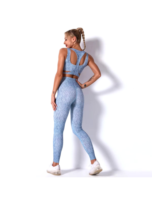 Racerback alakformáló fitnesz szett (kék)