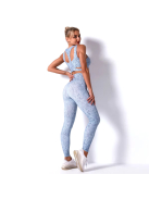 Racerback alakformáló fitnesz szett (kék)