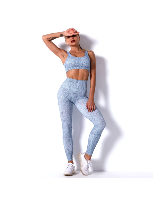 Racerback alakformáló fitnesz szett (kék)