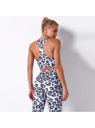 Black & White Leopard | Párducmintás 2 részes fitnesz szett 