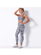 Black & White Leopard | Párducmintás  fitnesz szett 