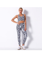 Black & White Leopard | Párducmintás  fitnesz szett 