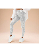 Icy Gray Leopard - Párducmintás fitnesz szett 