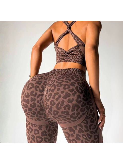 Brownie Leopard - Párducmintás fitnesz edzőszett 