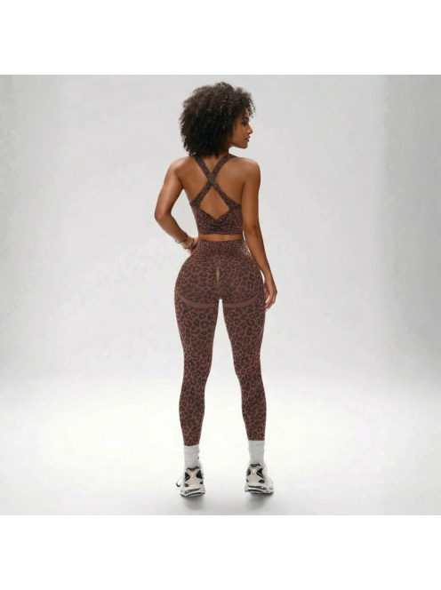 Brownie Leopard - Párducmintás fitnesz edzőszett 