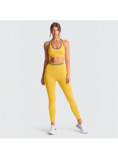 Lemon Crush Seamless Edzőszett - Magas Derekú Leggings és Sportmelltartó