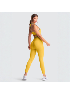 Lemon Crush Seamless Edzőszett - Magas Derekú Leggings és Sportmelltartó