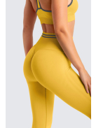 Lemon Crush Seamless Edzőszett - Magas Derekú Leggings és Sportmelltartó