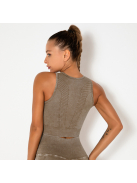 OnDuty női Fitness Edzőszett | Leggings & Top (tejeskávé)