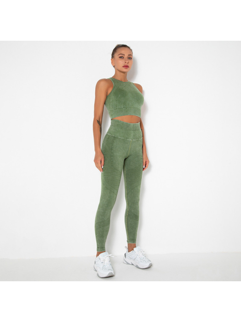 OnDuty női Fitness Edzőszett | Leggings & Top (pisztácia zöld)
