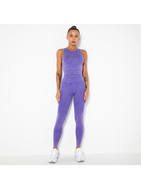 OnDuty női Fitness Edzőszett | Leggings & Top (orgonalila)