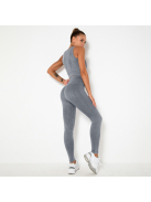 OnDuty női Fitness Edzőszett | Leggings & Top (acélszürke)